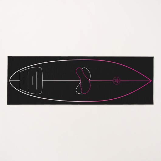 Surf-Pop-Up Trainingsmatte Yogamatte | Pinkweiß Yogamat (Voorkant (horizontaal))