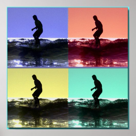 Surf Popart, Copyright karen j. Williams Poster (Voorkant)