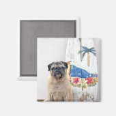 Surf Pug Magneet (Voorkant / Achterkant)