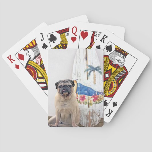 Surf Pug Pokerkaarten (Achterkant)