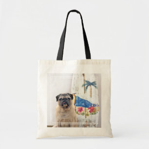 Surf Pug Tote Bag