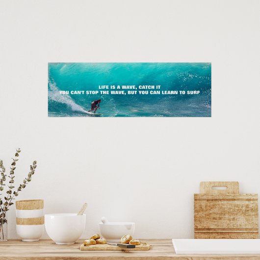 SURF QUOTE POSTER (Keuken)
