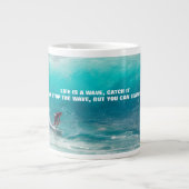 SURF QUOTE POSTER Two-Tone Candy Jar Extra Grote Beker (Voorkant)