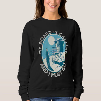 Surf Quotes Jeugd Retro Surfer Zonsondergang Trui
