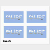 Surf rectangle grands autocollants (Feuille)