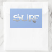 Surf rectangle grands autocollants (Sac)