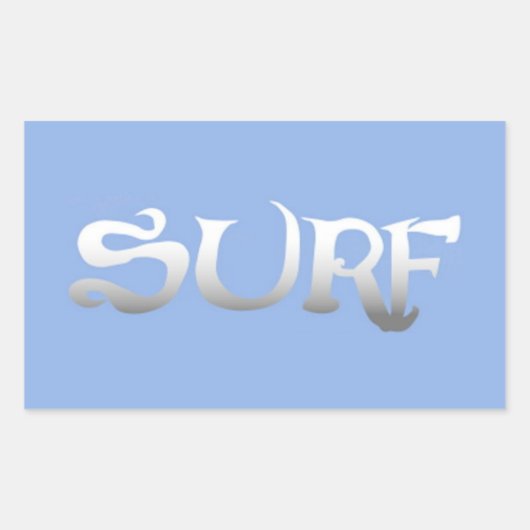 Surf rectangle grands autocollants (Devant)