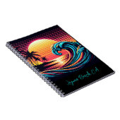Surf rétro Sunset - Carnet (Côté Droit)