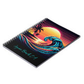 Surf rétro Sunset - Carnet (Côté gauche)