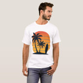 Surf Retro Sunset - T-shirt Vibes Beach (Devant entier)
