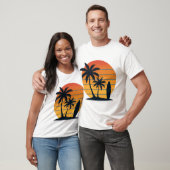 Surf Retro Sunset - T-shirt Vibes Beach (Unisexe)