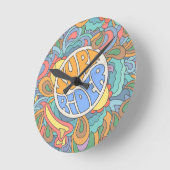 Surf Rider Pattern Ronde Klok (Hoek)