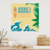 Surf Rider Surf wedstrijd |1983 Poster (Keuken)