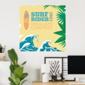 Surf Rider Surf wedstrijd |1983 Poster (Thuiskantoor)