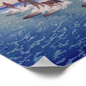 'Surf-Riders, Honolulu' - Affiche (Coin)