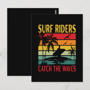 Surf Riders Vangen de Golven Briefkaart