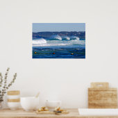 Surf Rolling In - Newcastle Beach NSW Australia Poster (Keuken)