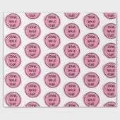 Surf roze patroon kruipend cadeaupapier (Vlak)