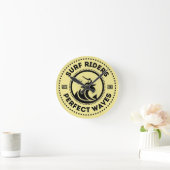 Surf Ruiters Retro Badge wandklok Ronde Klok (Huis)