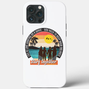 Surf samen - Houd uw balans iPhone 13 Pro Max Hoesje
