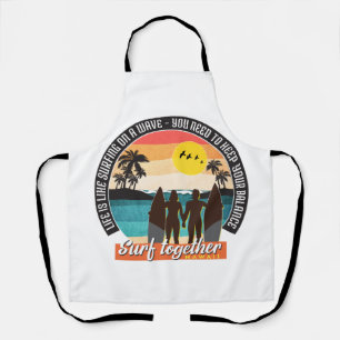 Surf samen - Houd uw balans Schort