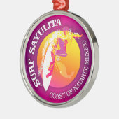 Surf Sayulita Metalen Ornament (Links)