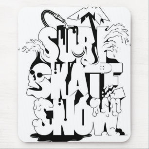 Surf Schaats Sneeuwmousepad Muismat