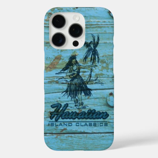Surf Shack Hawaiian Faux Wood Turquoise  Case-Mate iPhone Case (Achterkant)