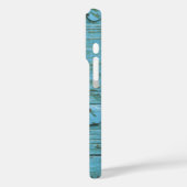 Surf Shack Hawaiian Faux Wood Turquoise  Case-Mate iPhone Case (Achterkant / Links)