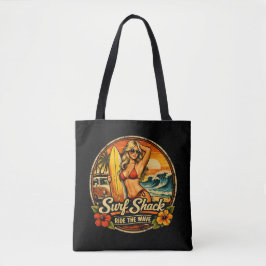 Surf Shack Surfer Pin-Up | Ride The Waves Beach Draagtas