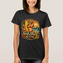 Surf Shack Surfer Pin-Up | Ride The Waves Beach