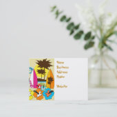 Surf Shop Surfred Ocean Beach Surfboards Palm Tree Visitekaartje (Staand voorkant)