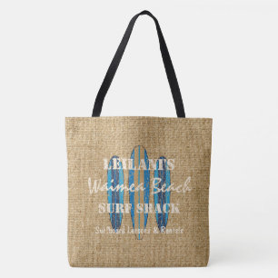 Surf Sign Customize Monogram Hawaiian Beach Bag Tote Bag