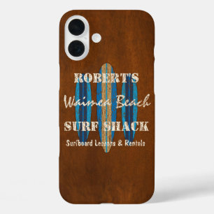 Surf Sign Customize Monogram Hawaiian Surfboards iPhone 16 Plus Hoesje