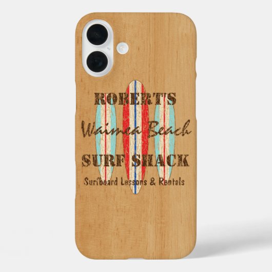 Surf Sign Customize Monogram Hawaiian Surfboards Case-Mate iPhone Case (Achterkant)