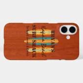 Surf Sign Customize Monogram Hawaiian Surfboards Case-Mate iPhone Case (Achterkant (horizontaal))