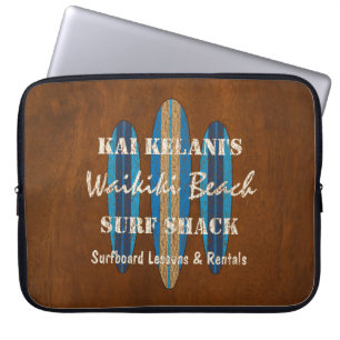 Surf Sign Customize Monogram Hawaiian Surfboards Laptop Sleeve