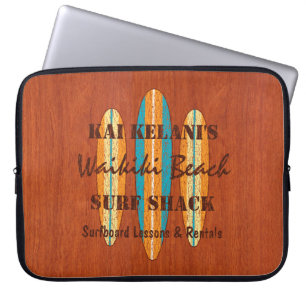 Surf Sign Customize Monogram Hawaiian Surfboards Laptop Sleeve