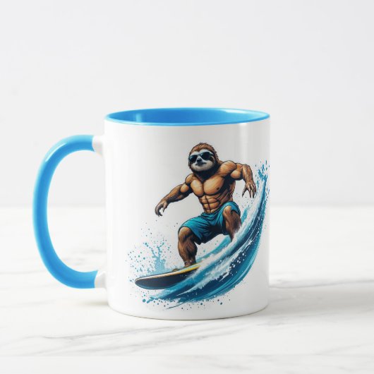 Surf Sloth Mug (Gauche)