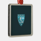 Surf Solana Beach California Metalen Ornament (Rechts)