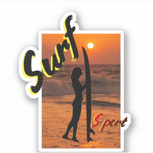 SURF STICKER (Voorkant)