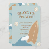 Surf Summer Boy Birthday Kaart (Voorkant / Achterkant)