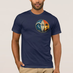 Surf Sun Sea Vintage Badge – Surfboard Zonsonderga T-shirt