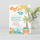 Surf Surf Beach Surfs Anniversaire Invitation (Debout devant)