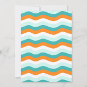 Surf Surf Beach Surfs Anniversaire Invitation (Dos)