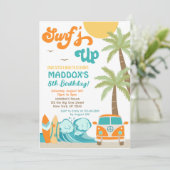 Surf Surf Beach Surfs Anniversaire Invitation (Debout devant)