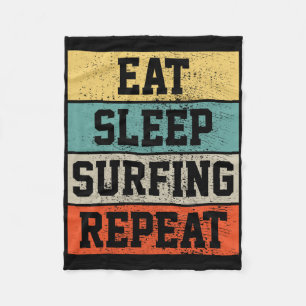 Surf surfen retro vintage cadeau fleece deken