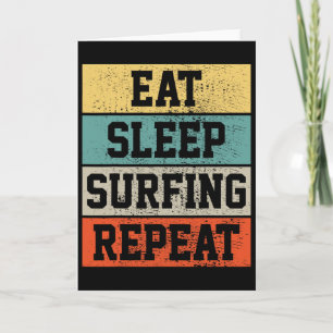 Surf surfen retro vintage cadeau kaart