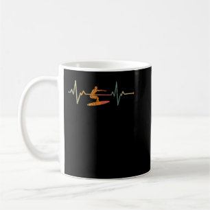 Surf Surfer Gift Heartbeat Waves die 1 overleven Koffiemok