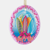 Surf - Surfer Girl Keramisch Ornament (Rechts)